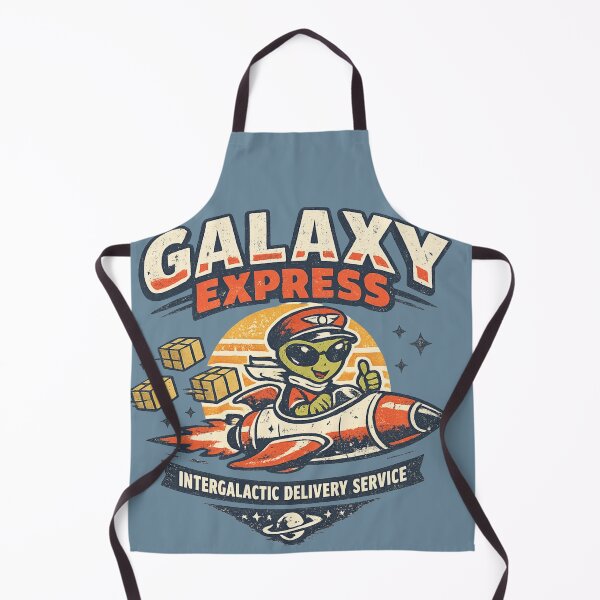 Item preview, Galaxy Express – 90s Vintage Alien Delivery Pilot Retro Mascot designed and sold by JonelCrafts.