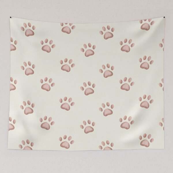 Item preview, Cute Cat Paw Pattern – Minimal Black Kitty Paws Aesthetic Design designed and sold by MarJul.