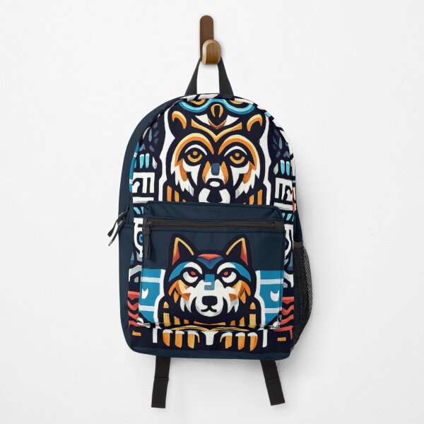 Item preview, Tribal Animal Totem – Wolf Owl Bear Stack (Geometric Totem Pole) designed and sold by JonelCrafts.
