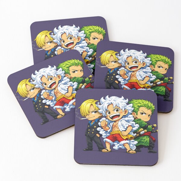 Item preview, Chibi Pirate Trio One Piece  – Cute Anime Captain Swordsman Cook Kawaii  designed and sold by RieLisio.