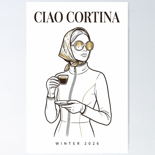 Item preview, Ciao Cortina Winter 2026 Olympics - Italian Ski Fashion Gift designed and sold by Luminari Creations.