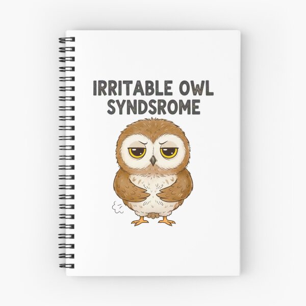 Item preview, Irritable Owl Syndrome Funny T-Shirt Design - Grumpy Baby Owl Graphic - Sassy Bird Pun Quote Shirt - Cute Owl Illustration for Morning People designed and sold by Tamer ⭐⭐⭐⭐⭐.