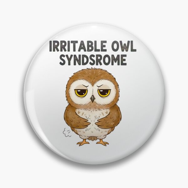 Item preview, Irritable Owl Syndrome Funny T-Shirt Design - Grumpy Baby Owl Graphic - Sassy Bird Pun Quote Shirt - Cute Owl Illustration for Morning People designed and sold by Tamer ⭐⭐⭐⭐⭐.