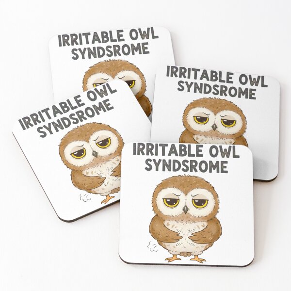 Item preview, Irritable Owl Syndrome Funny T-Shirt Design - Grumpy Baby Owl Graphic - Sassy Bird Pun Quote Shirt - Cute Owl Illustration for Morning People designed and sold by Tamer ⭐⭐⭐⭐⭐.