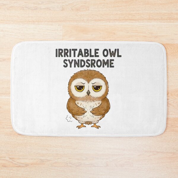 Item preview, Irritable Owl Syndrome Funny T-Shirt Design - Grumpy Baby Owl Graphic - Sassy Bird Pun Quote Shirt - Cute Owl Illustration for Morning People designed and sold by Tamer ⭐⭐⭐⭐⭐.