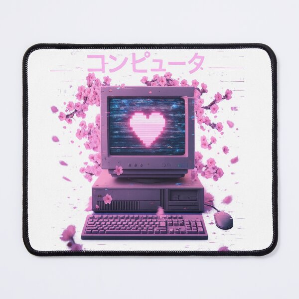 Item preview, Japanese “Computer” Sakura Aesthetic Pixel Heart designed and sold by craftedd.