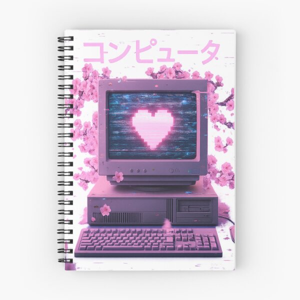 Item preview, Japanese “Computer” Sakura Aesthetic Pixel Heart designed and sold by craftedd.