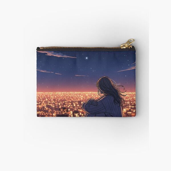 Item preview, Midnight Rooftop Thoughts – Dreamy City Night Illustration designed and sold by itsTinaColman.
