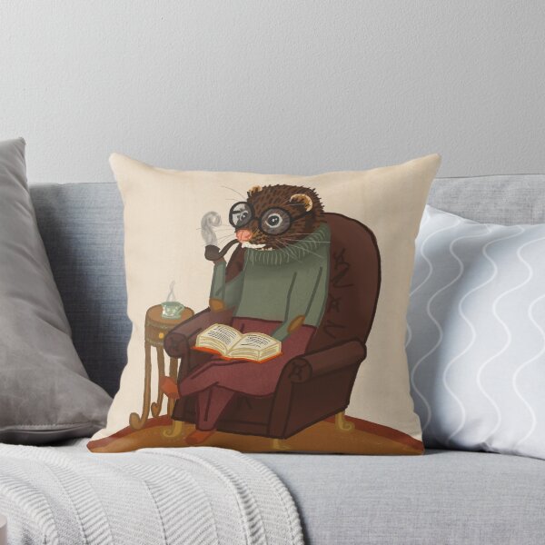 Item preview, Mink in His Study Illustration designed and sold by Haileylioness.