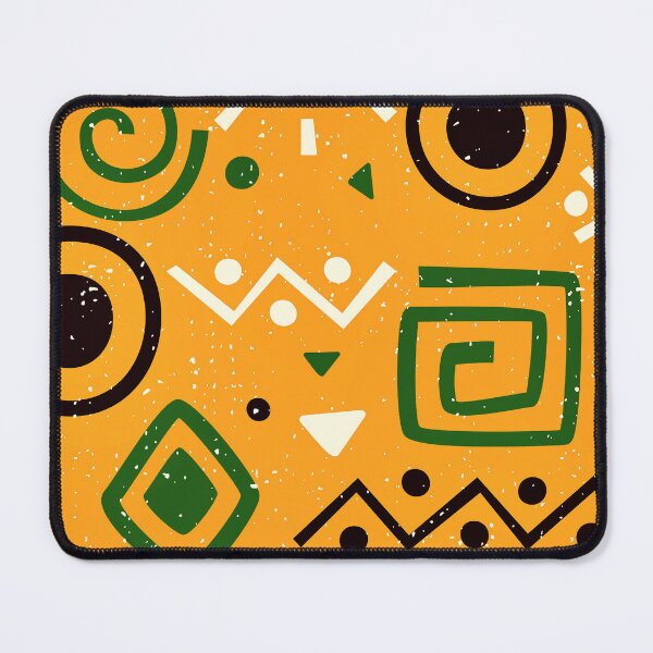 Item preview, African-Style Geometric Abstract Design Orange-Yellow Pattern designed and sold by DEC02.