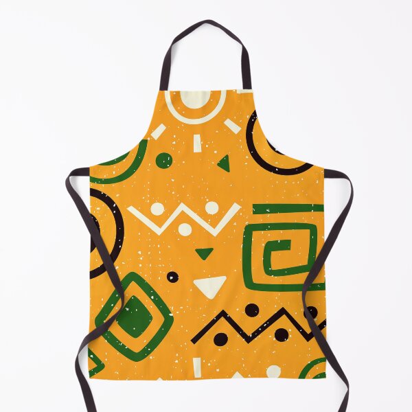 Item preview, African-Style Geometric Abstract Design Orange-Yellow Pattern designed and sold by DEC02.