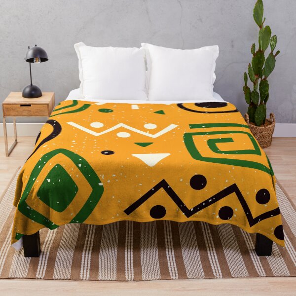 Item preview, African-Style Geometric Abstract Design Orange-Yellow Pattern designed and sold by DEC02.