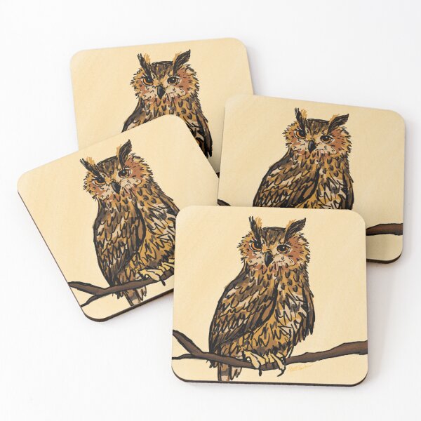 Item preview, Cute Yellow Owl Illustration designed and sold by Haileylioness.