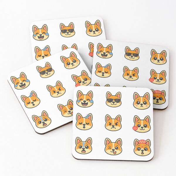 Item preview, Cute Kawaii Corgi Emoji Set 1, Kawaii Corgi designed and sold by graphic-genie.