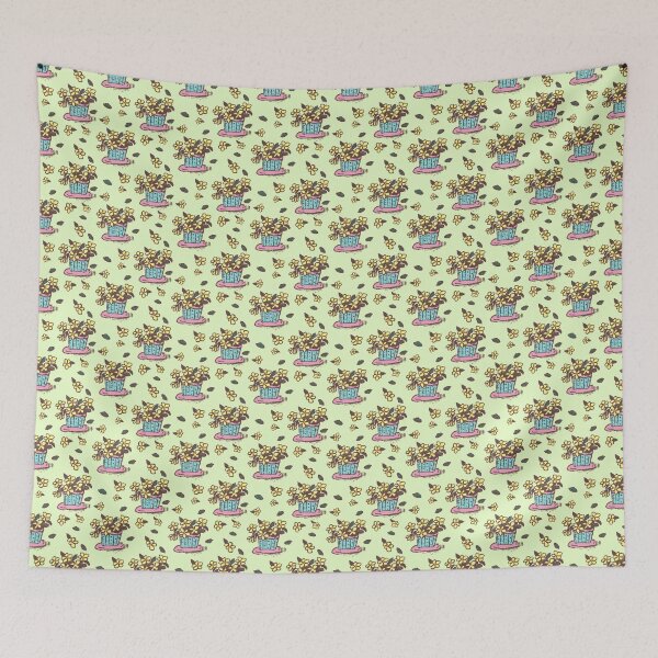 Item preview, Pastel Flower Pot Pattern designed and sold by thanratdesign.