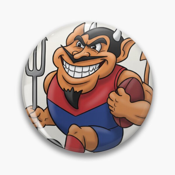 Item preview, AFL Vintage Retro 1990's Melbourne Demons Mascot designed and sold by Luke Foran Sports Art.