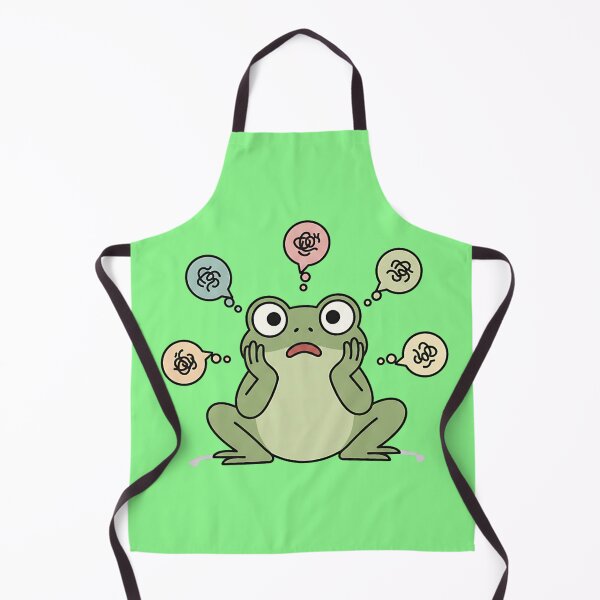 Item preview, Overthinking Frog Sticker | Funny Mental Health Meme Animal | Relatable Anxiety Humor Frog Design designed and sold by ZyxDes.
