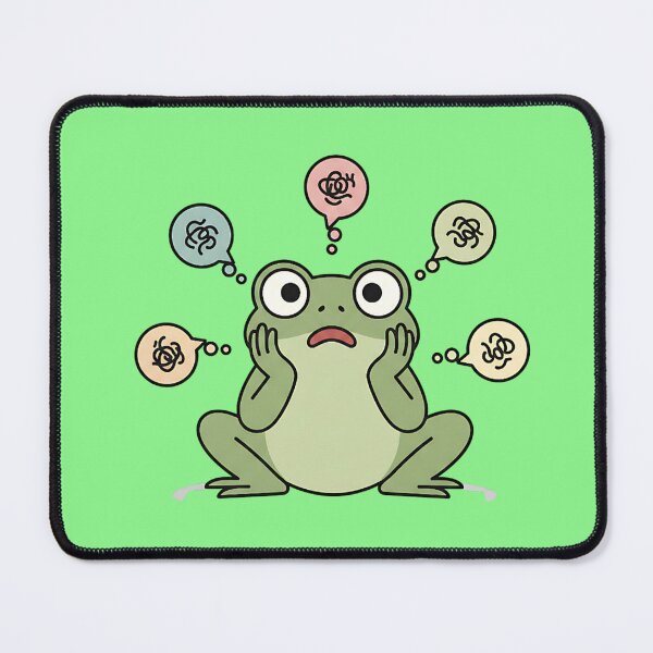 Item preview, Overthinking Frog Sticker | Funny Mental Health Meme Animal | Relatable Anxiety Humor Frog Design designed and sold by ZyxDes.