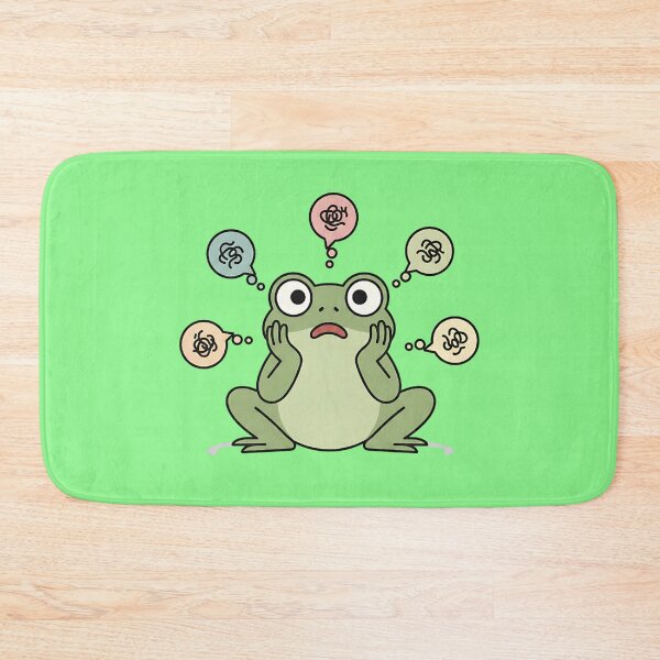 Item preview, Overthinking Frog Sticker | Funny Mental Health Meme Animal | Relatable Anxiety Humor Frog Design designed and sold by ZyxDes.