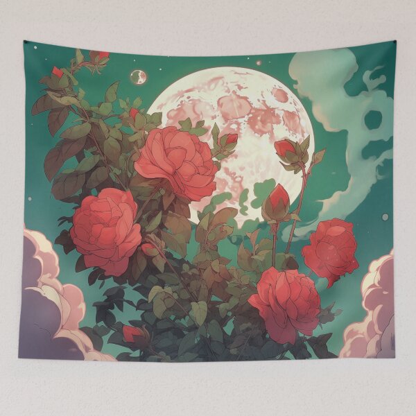 Item preview, Mystical Red Roses Under a Full Moon designed and sold by SyberGen.