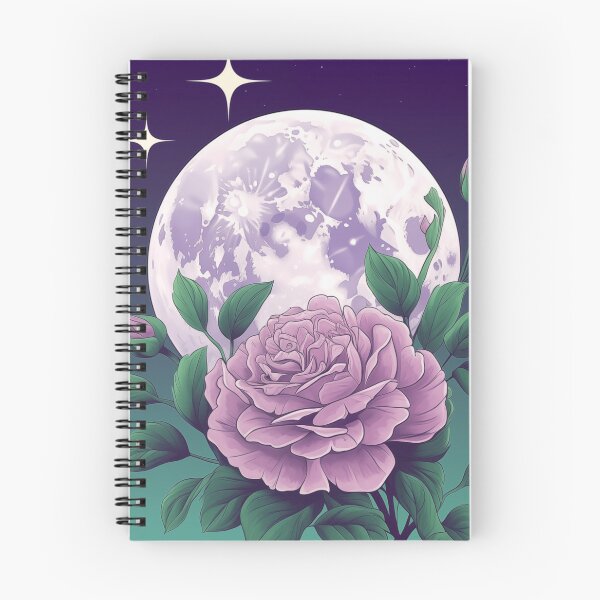 Aperçu de l'œuvre Rose violette mystique et nuit au clair de lune créée et vendue par SyberGen.