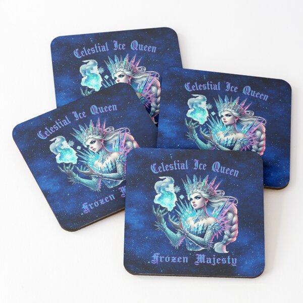 Item preview, Celestial Ice Queen – Frozen Majesty Fantasy Art designed and sold by MysticOzzy.
