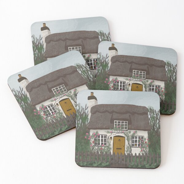 Item preview, Cozy English Rose Cottage Illustration designed and sold by Haileylioness.