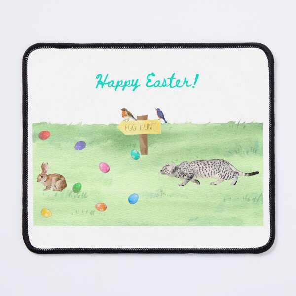 Item preview, Happy Easter Egyptian Mau Egg Hunt designed and sold by MYCatStuff.