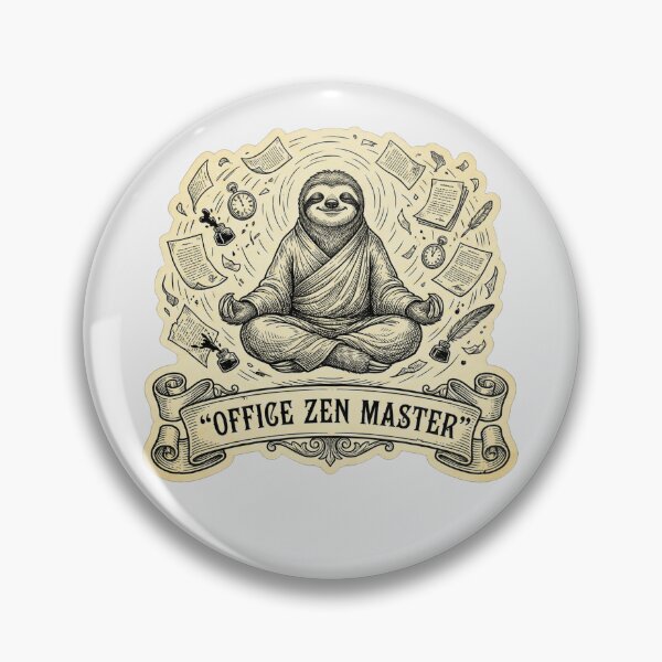 Aperçu de l'œuvre Le paresseux maître zen du bureau : méditation victorienne vintage au bureau créée et vendue par Top-Tier Thinking .