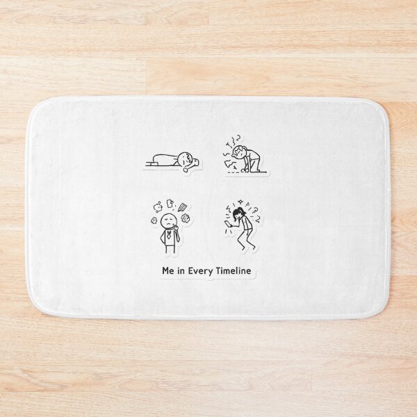 Item preview, Me In Every Timeline Funny Overthinking Stick Figure Minimalist Design designed and sold by ConfuseLab Alt.