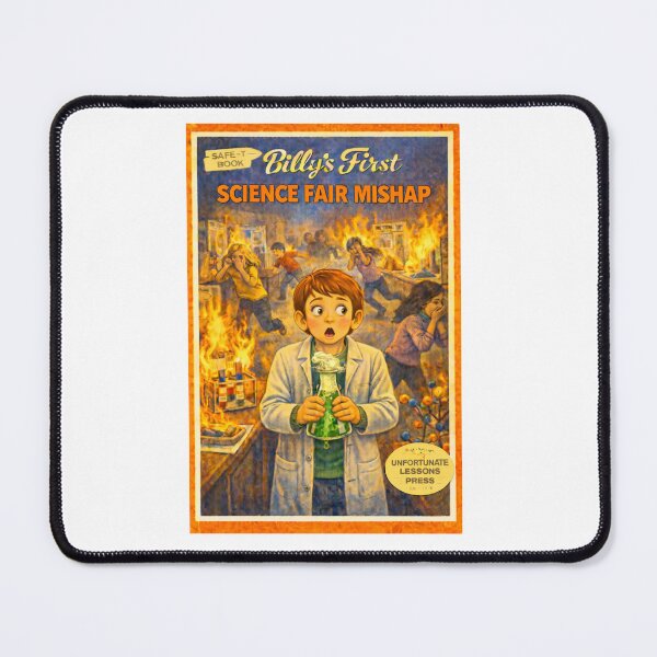 Item preview, Billy's First Science Fair Mishap funny retro design designed and sold by The Sporty Nerd.