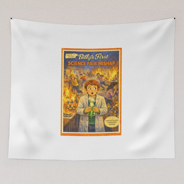 Item preview, Billy's First Science Fair Mishap funny retro design designed and sold by The Sporty Nerd.