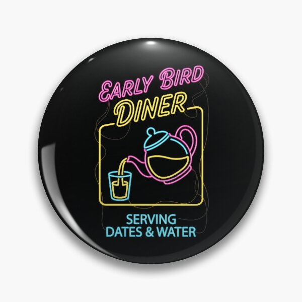 Item preview, Early Bird Diner Ramadan Iftar - Dates Water Neon Retro Gift designed and sold by Luminari Creations.