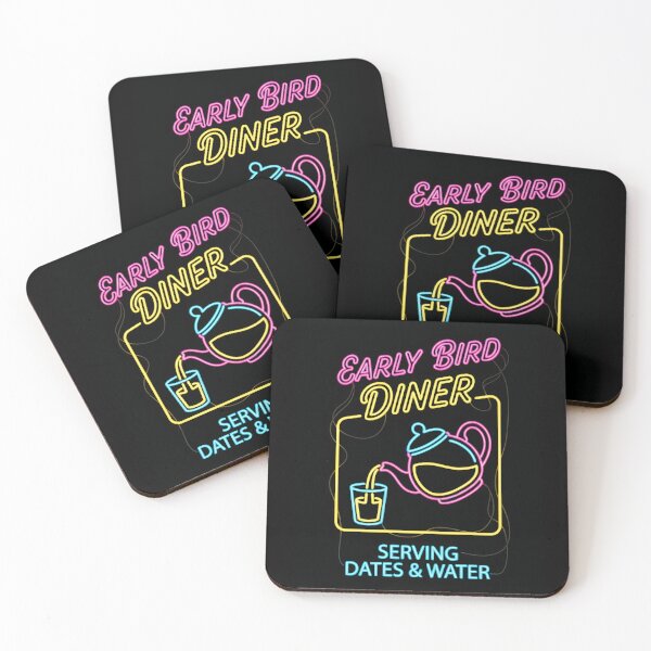 Item preview, Early Bird Diner Ramadan Iftar - Dates Water Neon Retro Gift designed and sold by Luminari Creations.