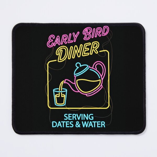 Item preview, Early Bird Diner Ramadan Iftar - Dates Water Neon Retro Gift designed and sold by Luminari Creations.