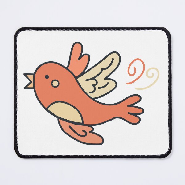 Item preview, Whimsical Flying Hand Drawn Bird designed and sold by risingrocket.