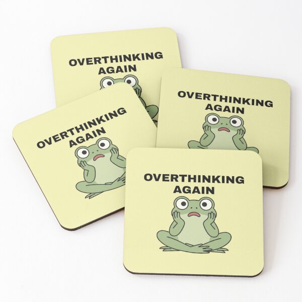 Item preview, Overthinking Frog Sticker | Funny Mental Health Meme Animal | Relatable Anxiety Humor Frog designed and sold by ZyxDes.