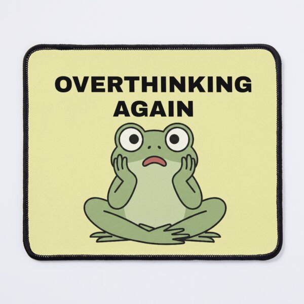 Item preview, Overthinking Frog Sticker | Funny Mental Health Meme Animal | Relatable Anxiety Humor Frog designed and sold by ZyxDes.