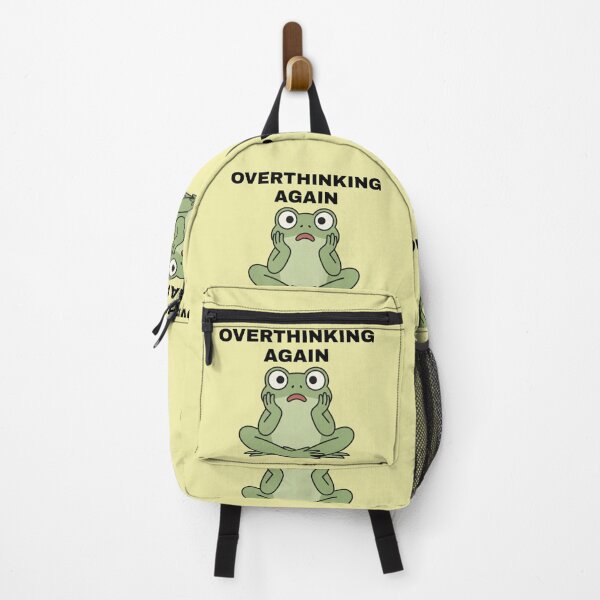 Item preview, Overthinking Frog Sticker | Funny Mental Health Meme Animal | Relatable Anxiety Humor Frog designed and sold by ZyxDes.