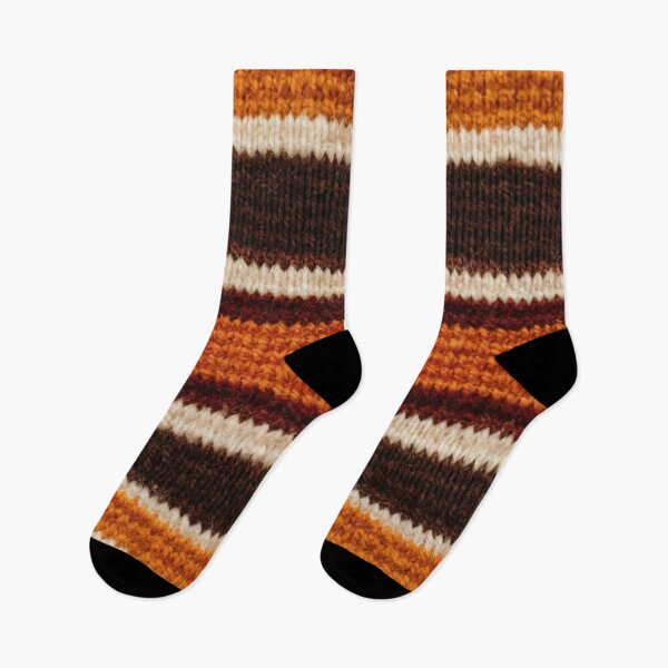 Item preview, Retro Brown Orange Knitted Pattern designed and sold by SassyArtistry.