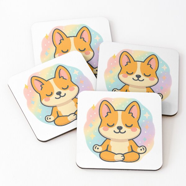 Item preview, Cute Kawaii Corgi Doing Yoga, Kawaii Corgi designed and sold by graphic-genie.