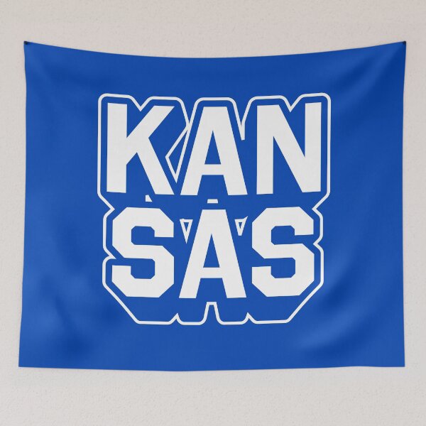 Item preview, Kansas Retro Varsity - Hometown Pride & Streetwear Block Typography designed and sold by MZS Studio.