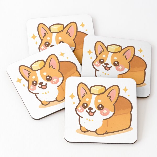 Item preview, Cute Kawaii Corgi, Bread Loaf Corgi, Kawaii Corgi designed and sold by graphic-genie.