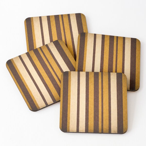 Item preview, Brown Mustard Vertical Stripe Pattern designed and sold by SassyArtistry.