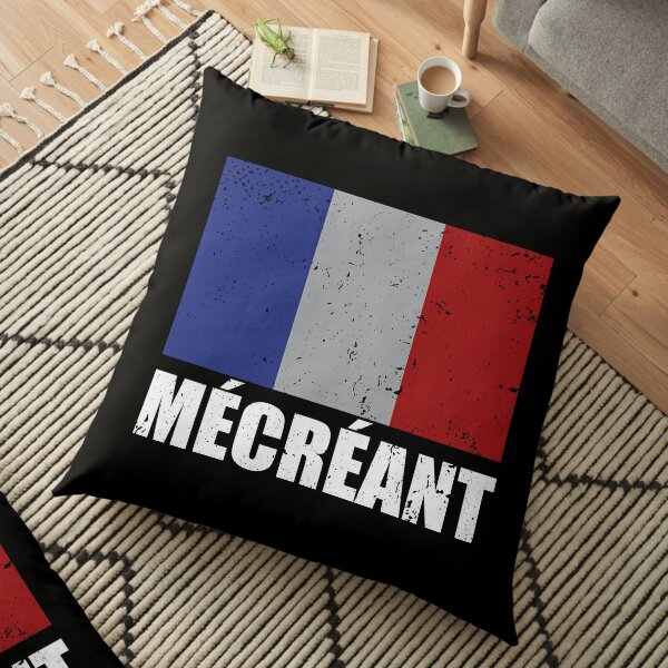 French Infidel Word With France Flag Grunge Black White Red And
