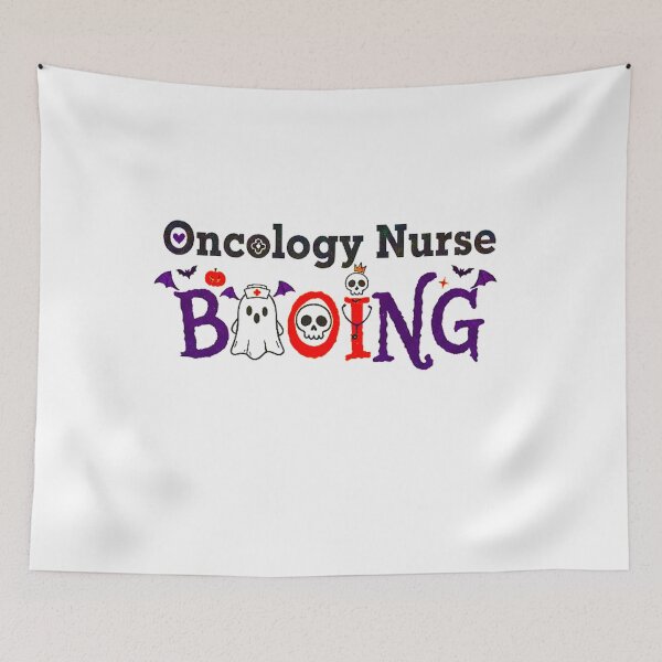 Item preview, Oncology Nurse Booing Halloween T-Shirt - Cute Nurse Ghost & Skull Design - Spooky Nursing Profession Shirt - Oncology Department Gift designed and sold by Tamer ⭐⭐⭐⭐⭐.
