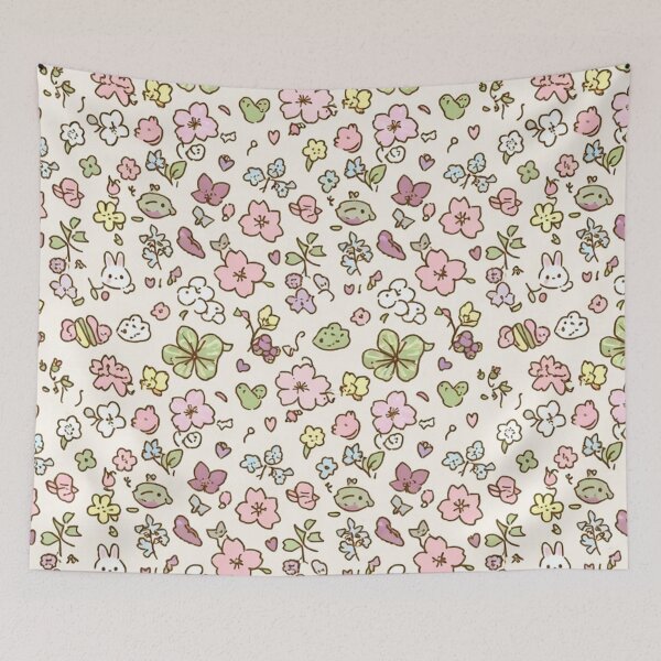 Item preview, Cute Spring Floral Character Pattern designed and sold by SassyArtistry.
