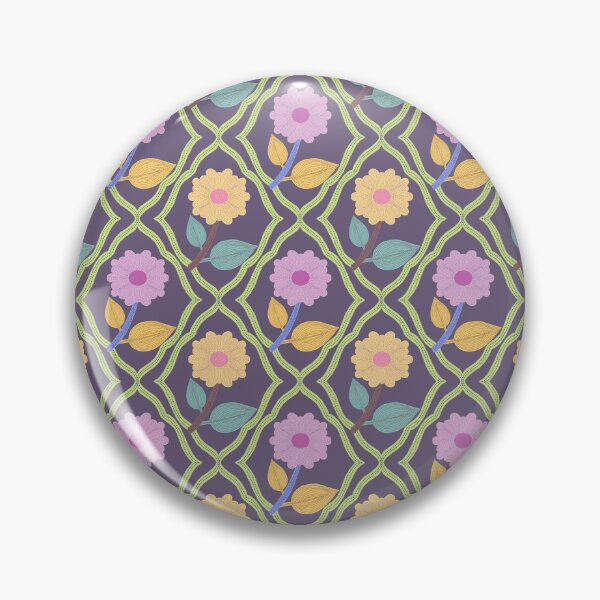Item preview, Retro Floral Lattice Pattern designed and sold by thanratdesign.