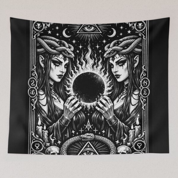 Item preview, Serpent Crown Eclipse Priestess – Dark Occult Tarot Shirt designed and sold by wanado.
