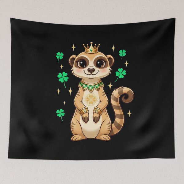 Item preview, Lucky Queen Meerkat St Patricks Day Irish designed and sold by CORJIDOG-ART.